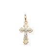 Религиозный золотой крестик с бриллиантом