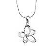 Резной серебряный кулон «Цветок» с алмазными гранями