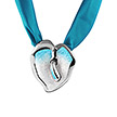 Серебряная подвеска Fiori18-Turquoise с кристаллом, шелком и родированием от бренда Graziella