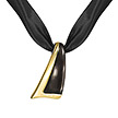 Серебряная подвеска Forme16-Black с шелком, эмалью и позолотой от бренда Graziella