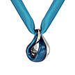 Серебряная подвеска Intrecci15-Blue с шелком, эмалью и родированием от бренда Graziella
