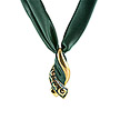 Серебряная подвеска Intrecci16-Green с шелком, эмалью и позолотой от бренда Graziella