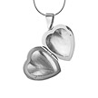 Изящное серебряное открывающееся сердечко с орнаментом