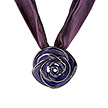 Серебряная подвеска Rosa12-Violet с шелком, эмалью и рутенированием от бренда Graziella