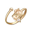 Детское кольцо hello kitty из розового золота с фианитом