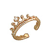 Кольцо на ногу с короной, из розового золота с фианитом