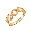 Кольцо из розового золота с фианитами