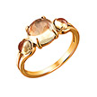 Кольцо из розового золота с цитринами