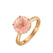 Кольцо из розового золота с аметистом