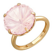 Кольцо из розового золота с кварцем