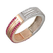 Кольцо из комбинированного золота с бриллиантами и рубинами