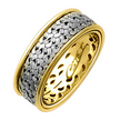 Обручальное кольцо из комбинированного золота 750 пробы с бриллиантами