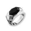 Массивное кольцо из серебра от Frank Trautz, с черным ониксом
