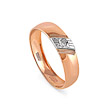 Обручальное кольцо из розового золота с бриллиантом