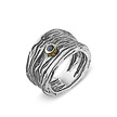 Широкое серебряное кольцо от G.Kabirski с сапфиром
