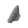 Серебряное кольцо с фактурой под дерево, от бренда Kabirski, с тремя цитринами