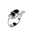 Серебряное кольцо с шпинелью и родированием