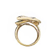 Золотое кольцо с эмалью от Graziella, модель Forme Spirale