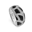 Серебряное кольцо с холодной эмалью и кристаллами Swarovski