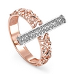 Кольцо из розового золота с бриллиантами