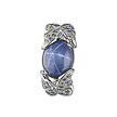 Кольцо серебряное от бренда Kabarovsky, сапфир звездчатый и кристаллы Сваровски