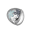 Кольцо из серебра с цветами, от Kabarovsky, с кристаллами Swarovski и эмалью