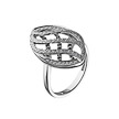 Серебряное кольцо от бренда Kabarovsky с кристаллами Сваровски