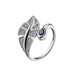 Серебряное кольцо с шпинелью и кристаллами Swarovski