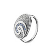 Серебряное кольцо с кристаллами Swarovski, от бренда Kabarovsky