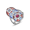 Серебряное кольцо с ониксом и цветной эмалью, от бренда Kabarovsky