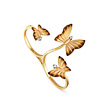 Фаланговое кольцо с бабочками из желтого золота с бриллиантами и эмалью