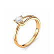 Помолвочное золотое кольцо с бриллиантом 0,25 карат