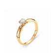 Золотое кольцо с бриллиантом 0,35 карат