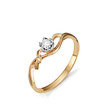 Золотое кольцо с бриллиантом 0,09 карат