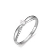 Помолвочное кольцо из белого золота с бриллиантом 0,07 карат