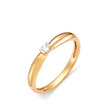 Помолвочное кольцо из розового золота с бриллиантом 0,07 карат