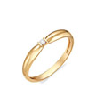 Помолвочное кольцо из розового золота с бриллиантом 0,03 карат