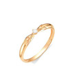 Золотое кольцо с бриллиантом 0,03 карат