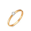 Золотое кольцо с бриллиантом 0,07 карат