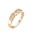 Авангардное кольцо из розового золота с 5 бриллиантами