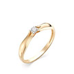 Золотое кольцо с бриллиантом 0,09 карат