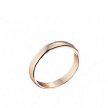Обручальное кольцо из серебра с розовой позолотой