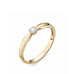 Золотое кольцо с бриллиантом 0,12 карат