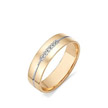 Обручальное кольцо из розового золота с семью бриллиантами
