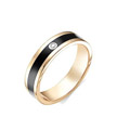 Обручальное кольцо из розового золота с  бриллиантом