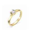 Золотое кольцо с  бриллиантом 0,12 карат