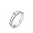 Романтическое кольцо из белого золота с сердечками и бриллиантом
