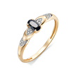 Золотое кольцо с  сапфиром и  бриллиантами