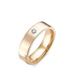 Обручальное кольцо из розового золота с бриллиантиком 0,03 карат