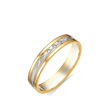 Обручальное кольцо из двухцветного золота с 5 бриллиантами